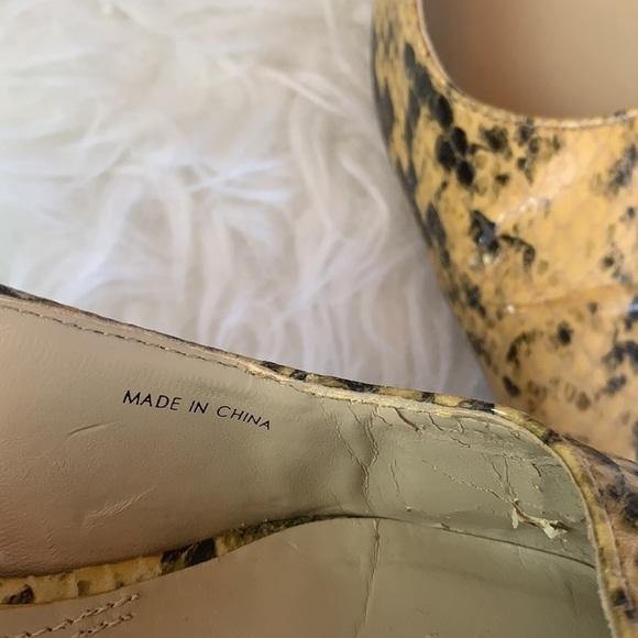 ELLEN Tracy snake print slingback heel shoes size 7.5 - Picture 9 of 13